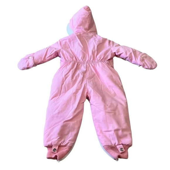 Vintage Pink Quilted Snowsuit with Humpty Dumpty Embroidered 12 Months Unisex - Picture 7 of 12